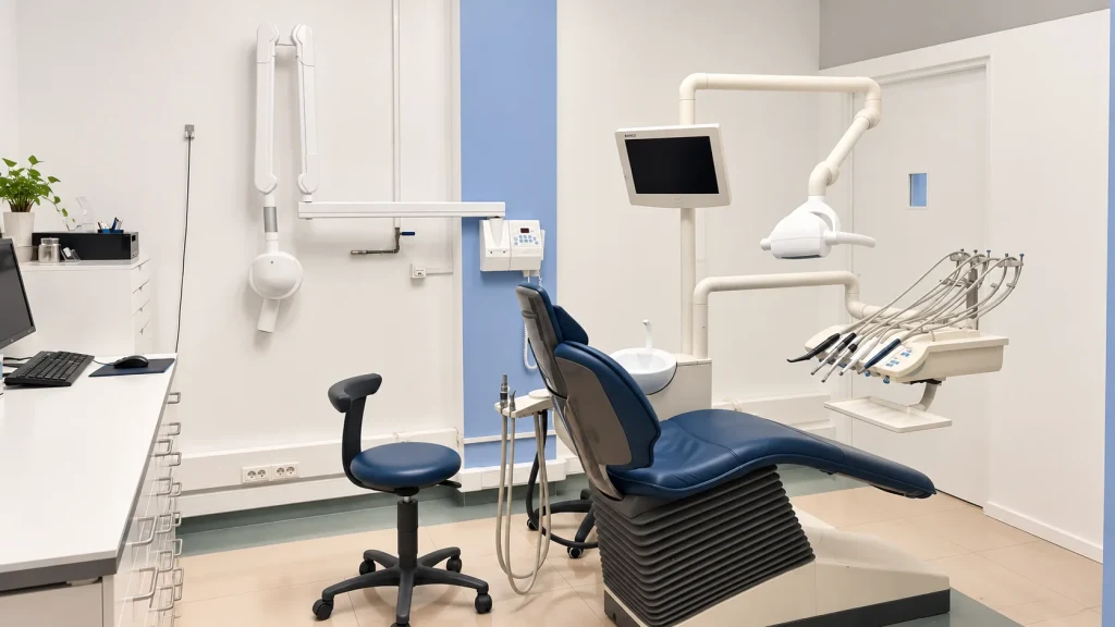 Odontología en Bilbao: gabinete dental de Clínica Malai con sillón, lámpara y equipo de rayos